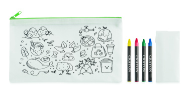 Лого трейд бизнес-подарки фото: Pencil case with 4 crayons