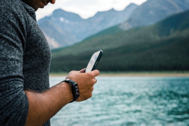 Logotrade presentreklam bild: Aktivitetsklocka med pulsmätare RCS återvunnen TPU