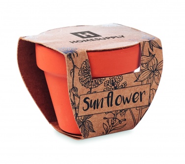 Logotrade profilprodukter bild: Terracotta skål 'sunflower'