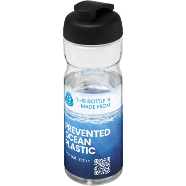 Logotrade reklamprodukter bild: H2O Active® Eco Base 650 ml sportflaska med uppfällbart lock
