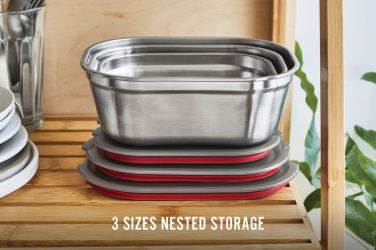 Logotrade profilprodukter bild: Black+Blum Matlådeset i Rostfritt Stål – 3 delar