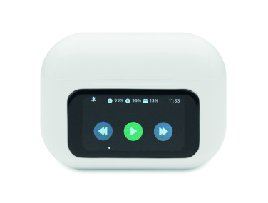 Logotrade reklamprodukter bild: TWS hörlurarar återvunnen ABS