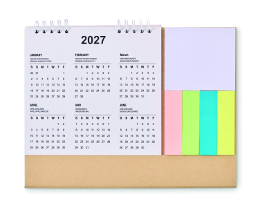 Logotrade profilprodukter bild: Skrivbordskalender med memopad